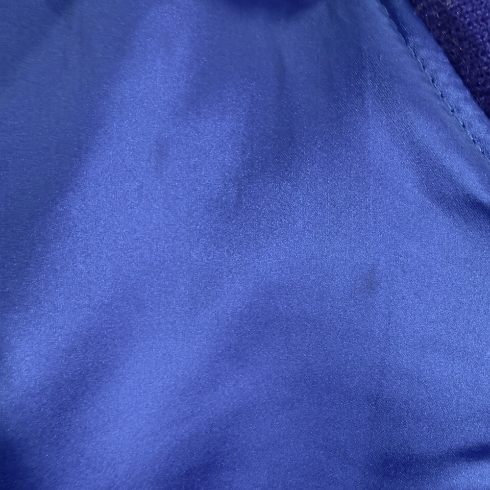 Vintage‎ Sukajan Souvenir Jacket Korea Dragon Tiger Satin Blue Hooded Brad - Picture 9 of 16